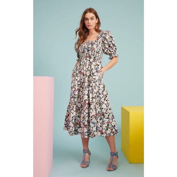 Rachel Parcell Dresses & Skirts - Rachel‎ Parcell Tiered retro floral midi dresssize Large